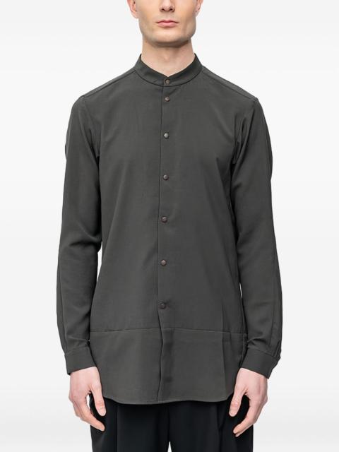 mandarin-collar button-down shirt