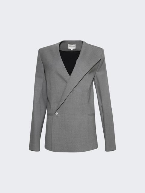 Nodo Double Breasted Jacket Grey Melange