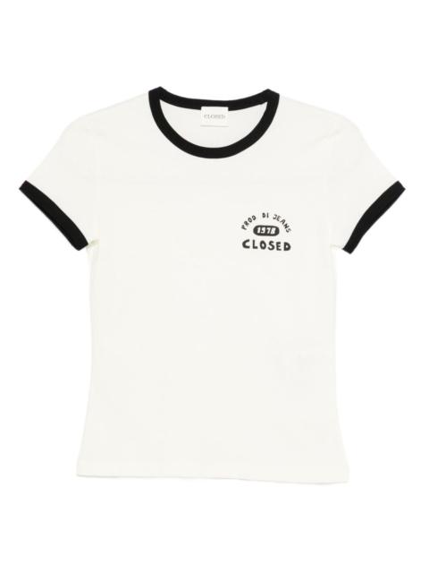 contrasting-trim T-shirt