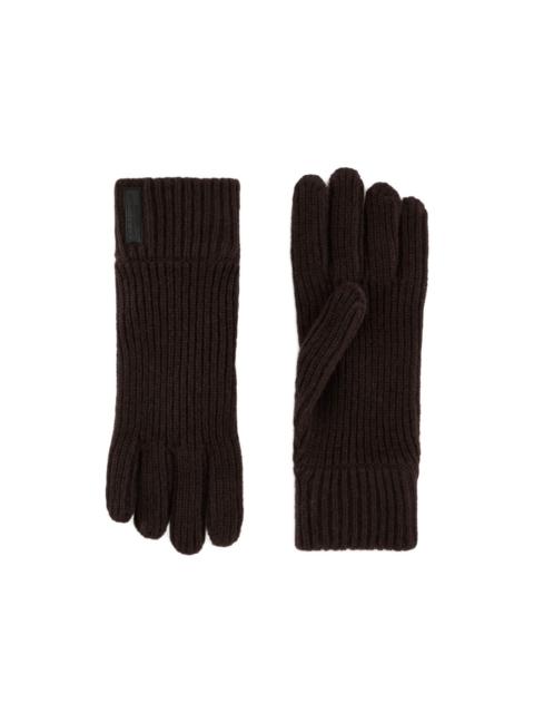 ribbed cashmere gloves