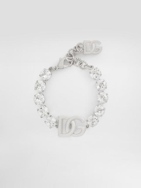 Bracelet with rhinestones and DG logo