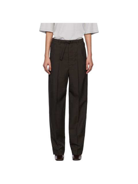 Brown Belted Tailored Trousers