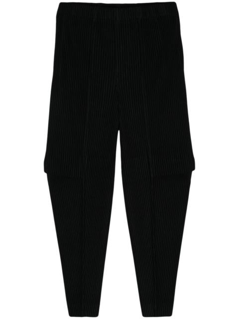 Cargo plissé tapered trousers