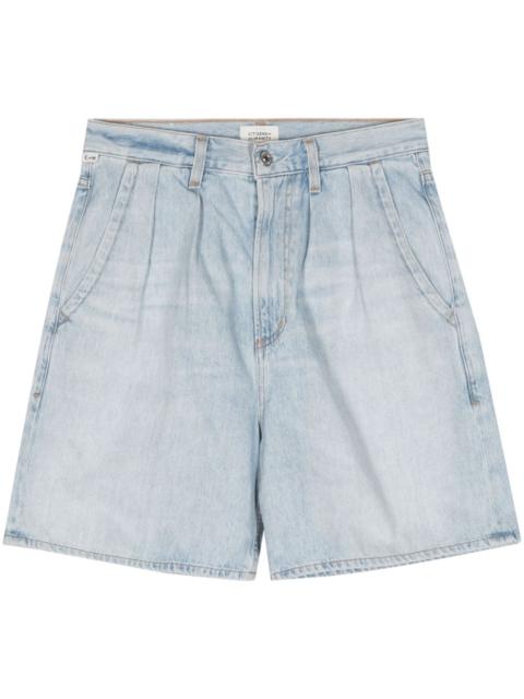 Maritzy wide-leg denim shorts