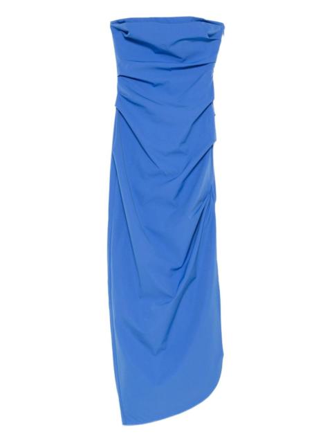 Sol strapless draped maxi dress