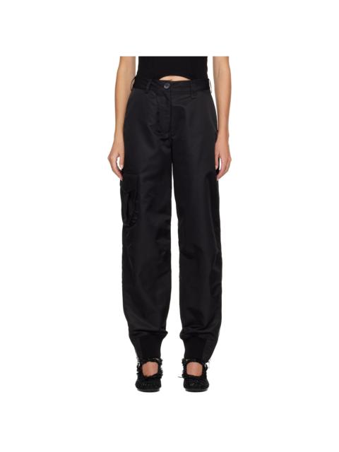 Black Multi Pocket Ankle Zip Trousers