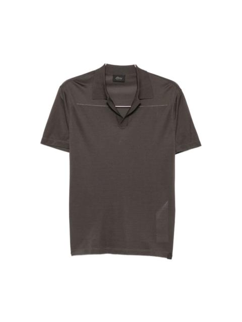 Piquet silk polo shirt