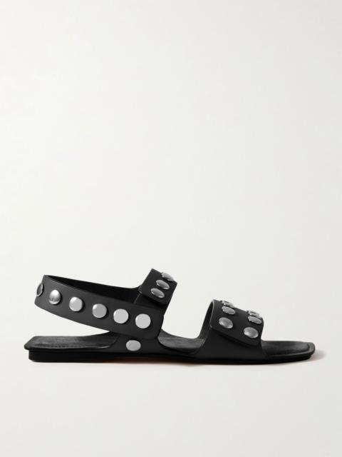 Boden studded leather sandals Black