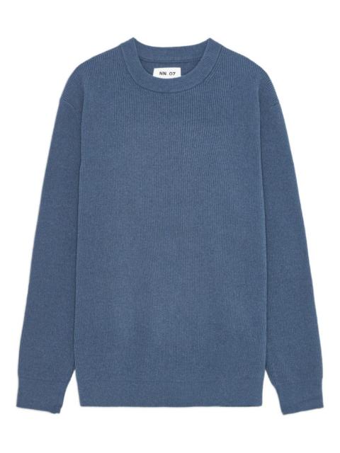 ribbed crew-neck sweater
