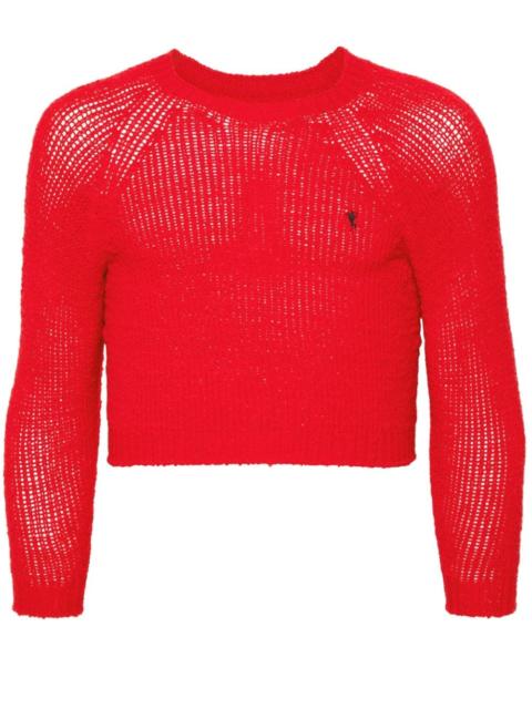 chunk-knit cropped jumper