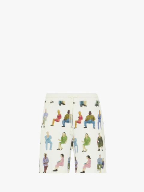 PRINTED WAFFLE SHORTS