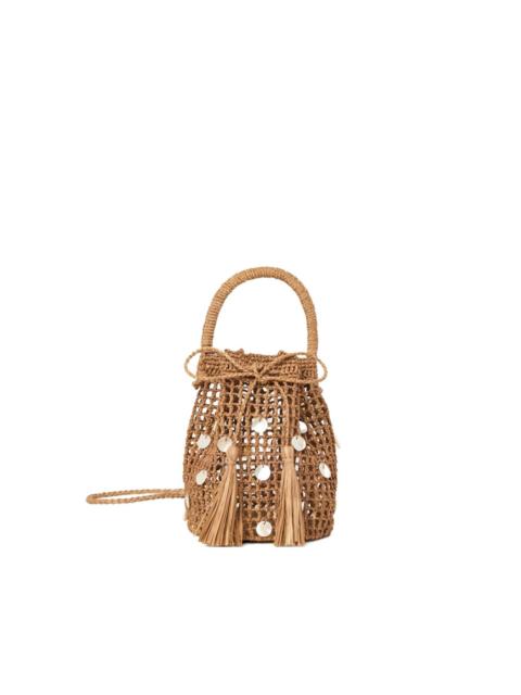 Precious Moments raffia tassel-detail bucket bag