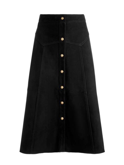 CALICA SUEDE MIDI SKIRT