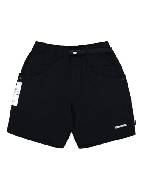 Climbing belted-pocket shorts