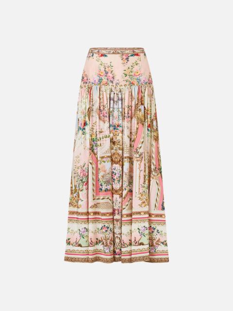 FITTED WAIST GATHERED SKIRT
