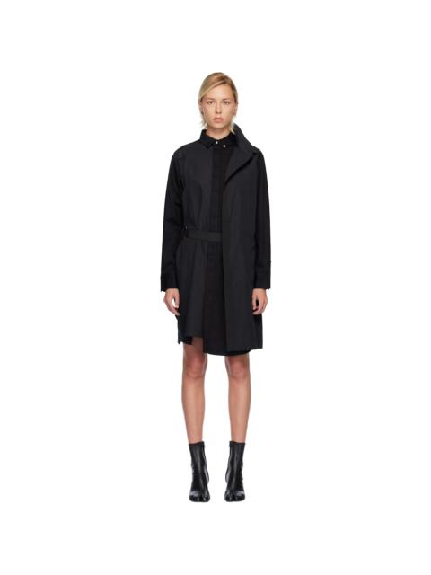 Black Poplin Midi Dress