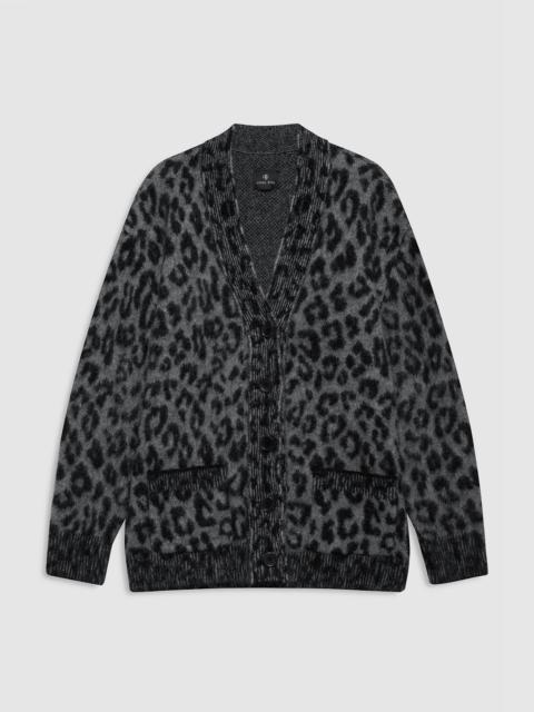 Banks Cardigan - Grey Leopard