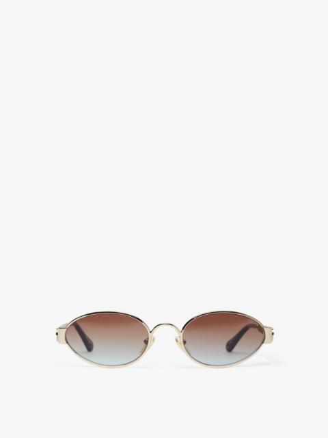 Aly gold brown sunglasses
