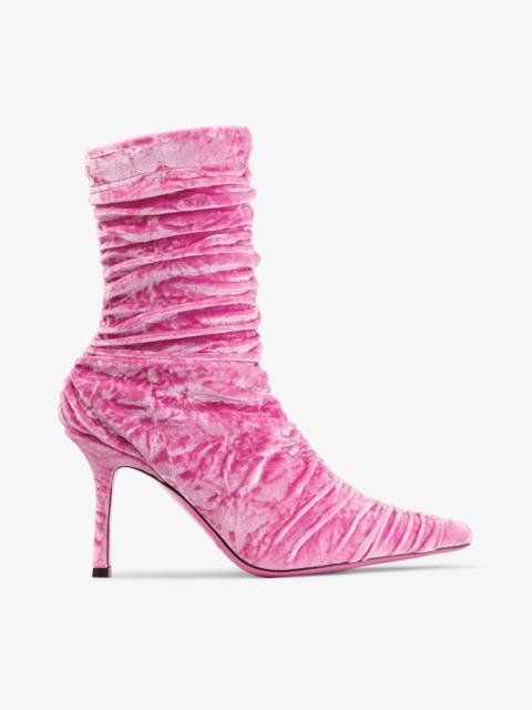 Lotta Ankle Boot 85
Light Magenta Velvet Ankle Boots