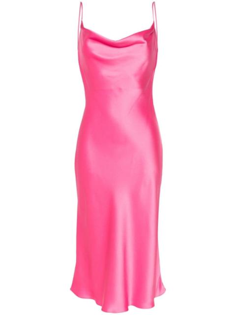 cowl-neck midi slip dress