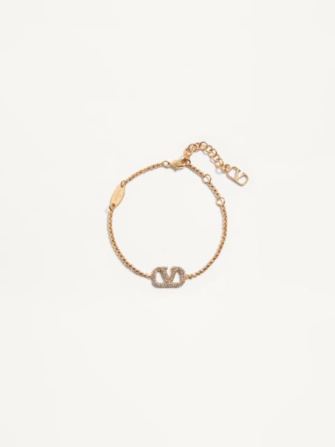 VLOGO SIGNATURE BRACELET IN METAL AND SWAROVSKI® CRYSTALS