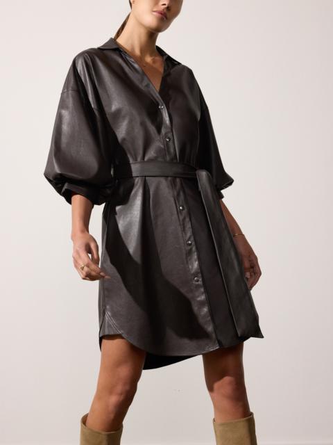 BROCHU WALKER The Kate Belted Vegan Leather Dress - TPU4040-TIMBER |  REVERSIBLE