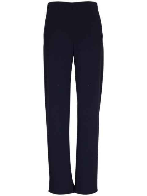 slim-cut straight-leg trousers