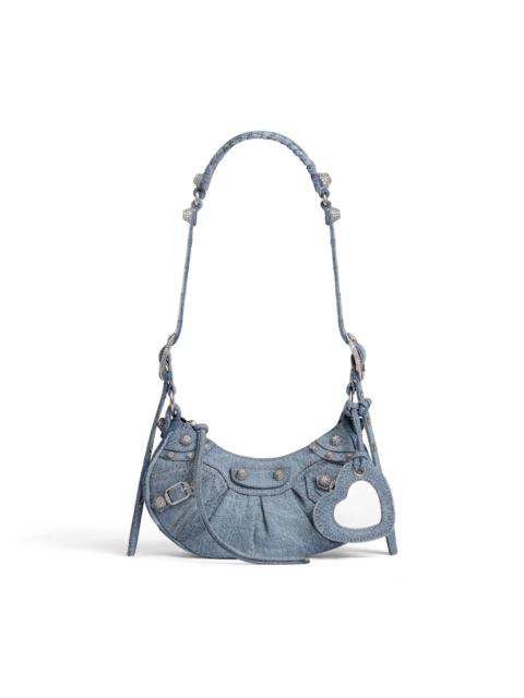 Women's Le Cagole Xs Shoulder Bag In Denim in Blue