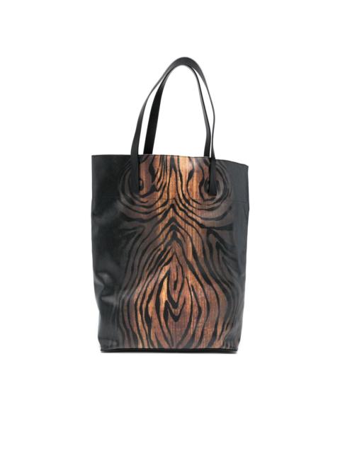 zebra-print tote bag