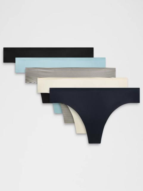 InvisiWear Mid-Rise Thong Underwear *5 Pack