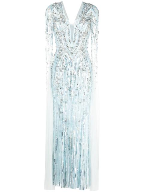 Lotus Lady sequin-embellished gown