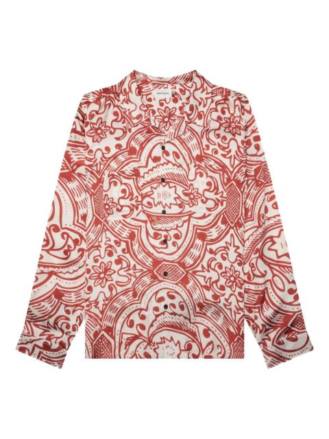 patterned-print long-sleeves shirt