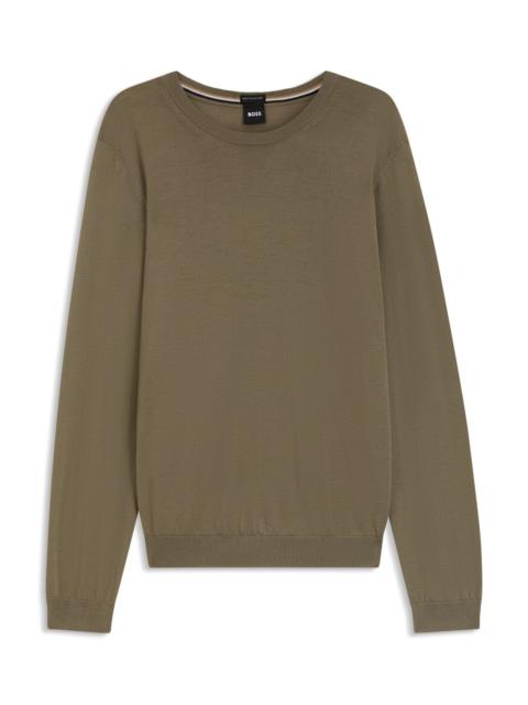 SLIM-FIT SWEATER IN MERINO WOOL WITH CREW NECKLINE