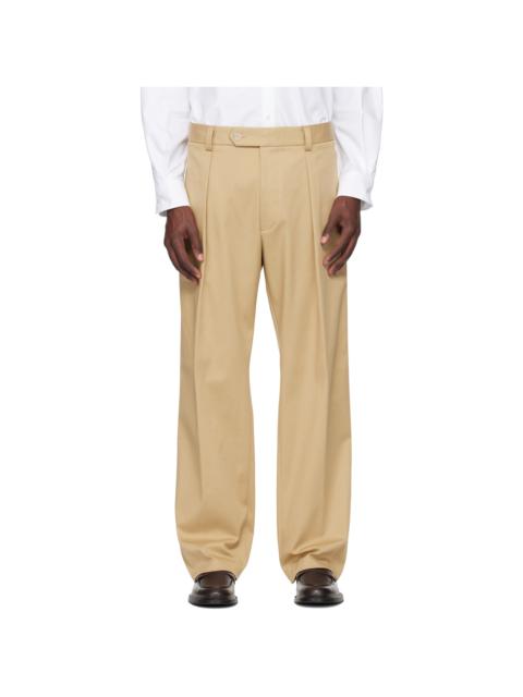 Beige BECKHAM Edition Stretch Cotton Trousers