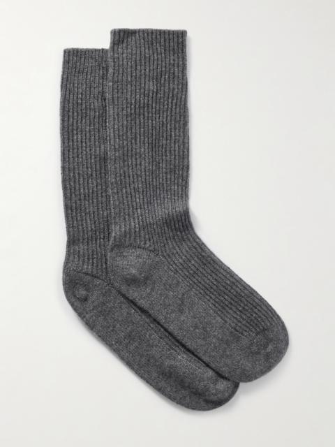 Zera Ribbed Cashmere Socks