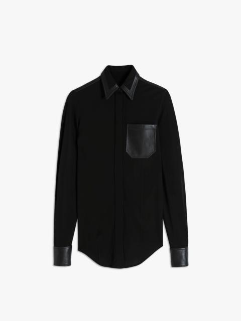 Pointed Collar Shirt in Black
