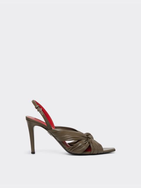 Leather slingback sandal