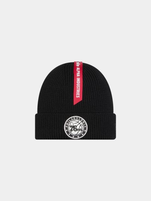PHILADELPHIA 76ERS X ALPHA X NEW ERA SHORT CUFF BEANIE