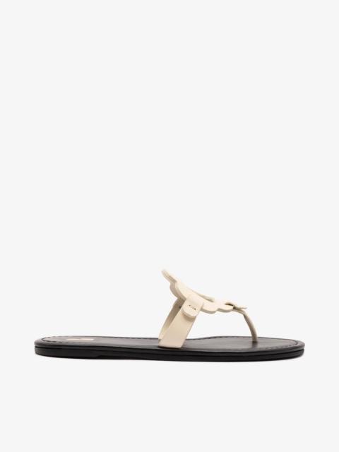 Margherita Thong Sandal In Ivory Leather