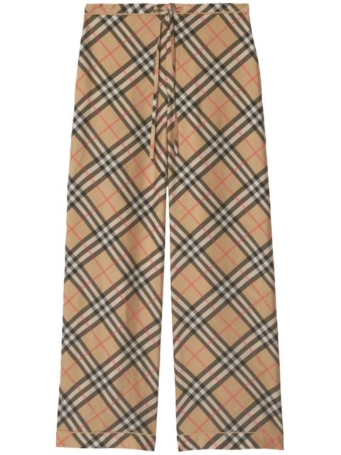 Nova Check silk pyjama trousers