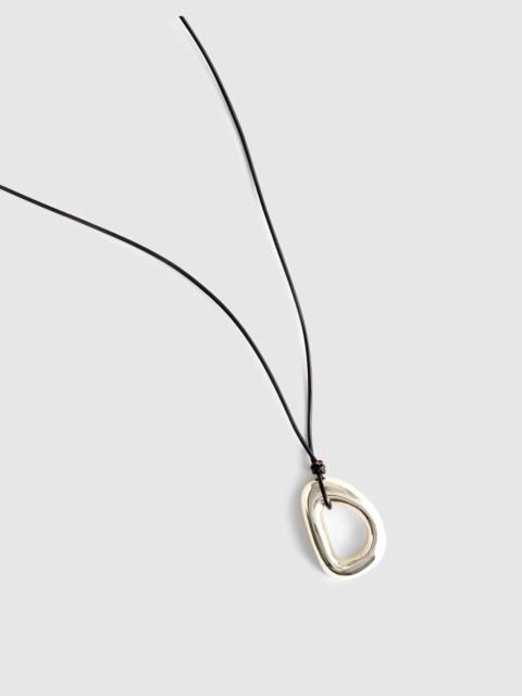 Sculptural Pendant Cord Necklace