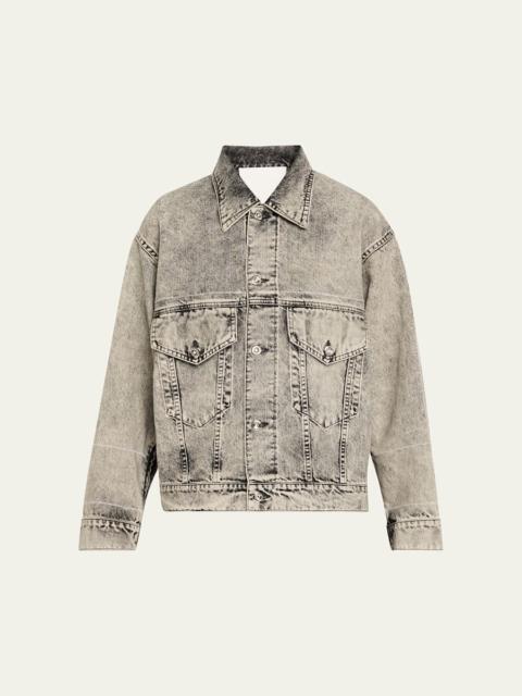 Ruche Washed Denim Jacket
