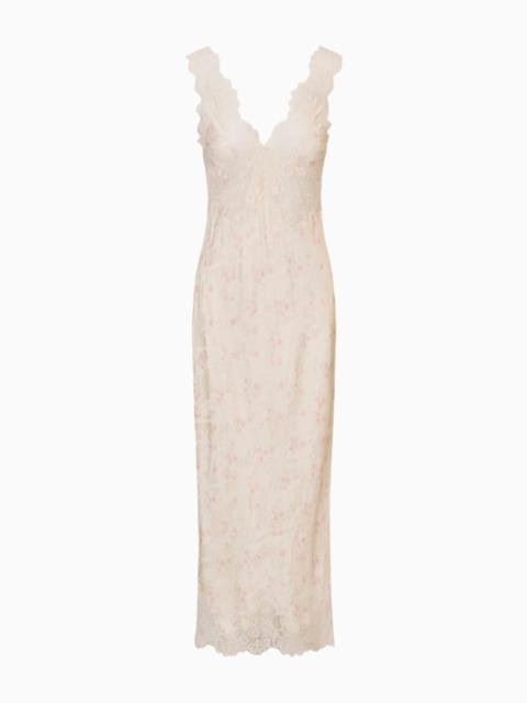 Mira Silk-Blend Floral Slip Dress