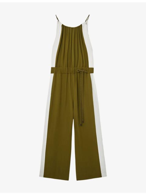 Inez Colour-Block Woven Jumpsuit