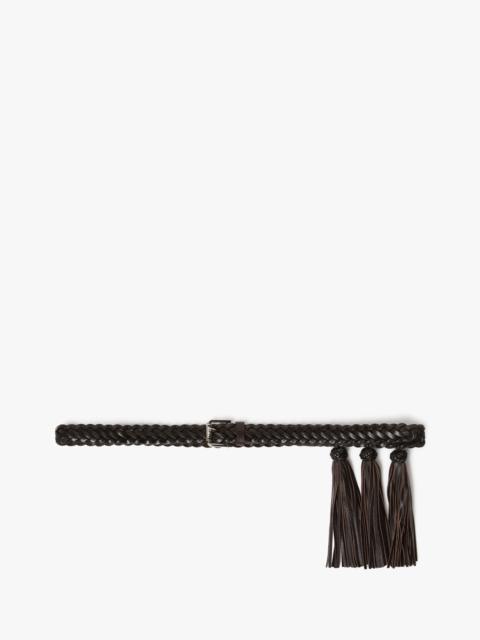 TASSEL20 Braided leather belt