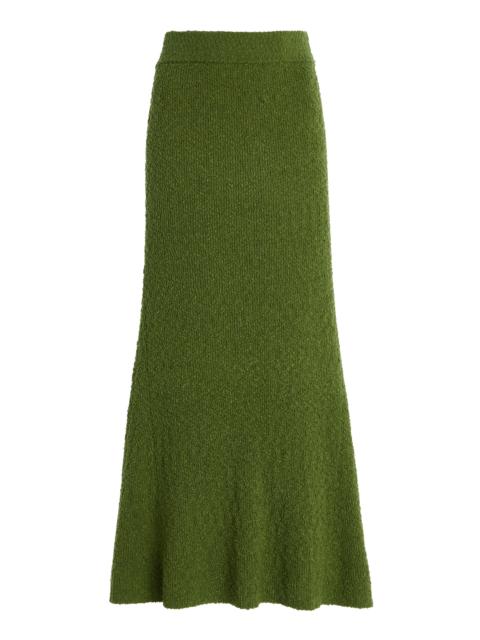 Wistful Knit Midi Skirt green