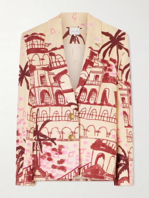 Rock The Plan Printed Linen Blazer