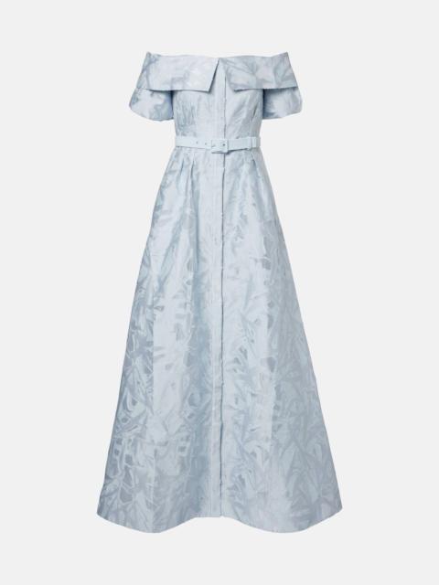 Bridal Anneli cotton-blend brocade gown