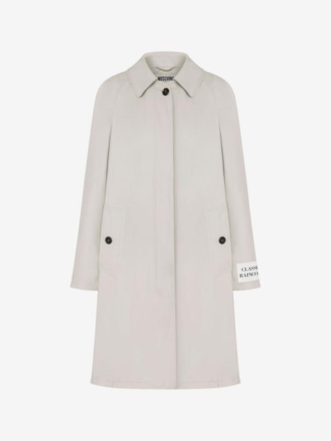WAXED-EFFECT CANVAS TRENCH COAT