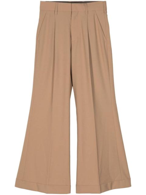 high-waist flared trousers